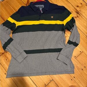 Chaps Men's Polo Shirt - Navy, Yellow, Gray